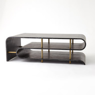 Global Views Traverse Coffee Table - Ebony Cerused