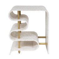 Global Views Traverse Side Table - White