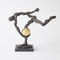 Global Views Tripped Up Sculpture - Bronze w - Brass Sphere