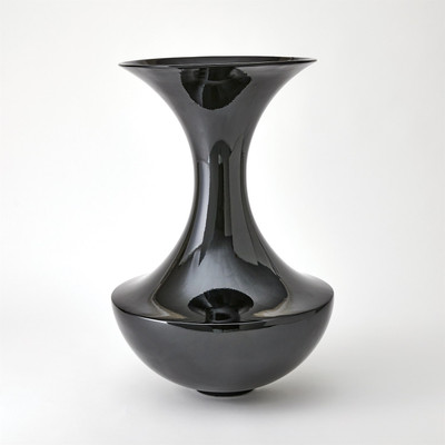 Global Views Trumpet Vase - Black
