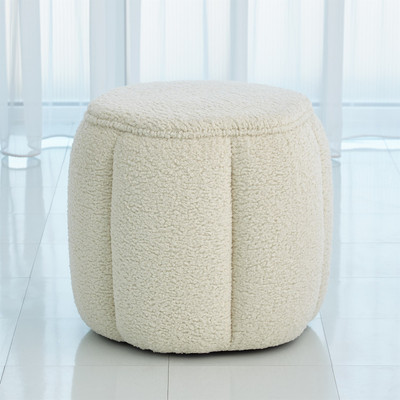 Global Views Tuffet Ottoman - Sheepskin - Natural