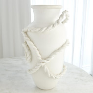 Global Views Twisted Amphora Vase - Matte White