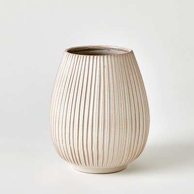 Global Views Vertical Ribbed Vase - Sm