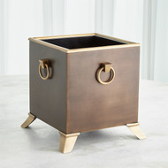 Global Views Via Margutta Metal Planter - Brass - Bronze