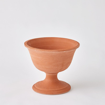 Global Views Villa Chalice Compote - Terracotta - Sm