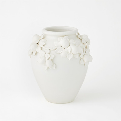 Global Views Villa Limone Urn - Matte White - Sm