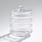 Global Views Wave Canister - Clear Seeded - Lg