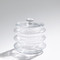 Global Views Wave Canister - Clear Seeded - Sm