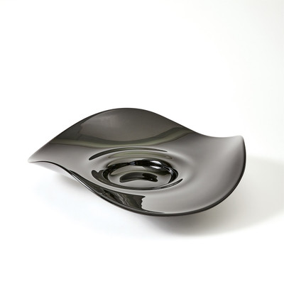 Global Views Wavy Edge Bowl - Black