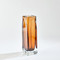 Global Views Wide Square Tower Vase - Dark Amber