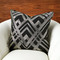 Global Views Woven Lines Pillow - Black Silver