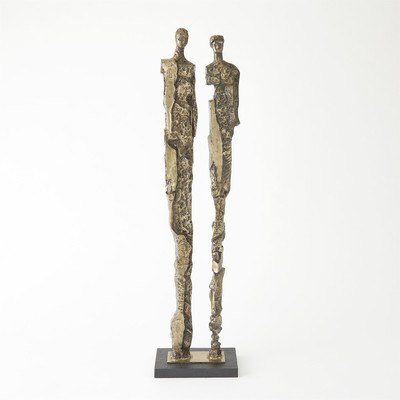 Studio A Abstract Couple Sculpture - Brass