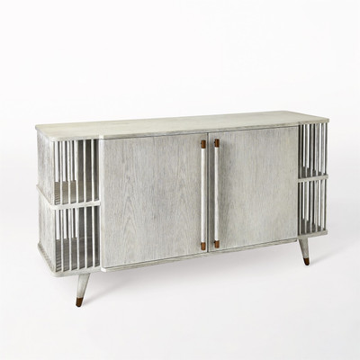 Studio A Arbor Media Cabinet - Whitewashed Finish
