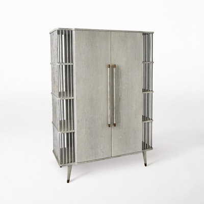 Studio A Arbor Tall Cabinet - Whitewashed Finish
