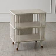 Studio A Arbor Three Tier Side Table - Whitewashed Finish