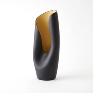 Studio A Avian Vase - Black - Gold - Lg