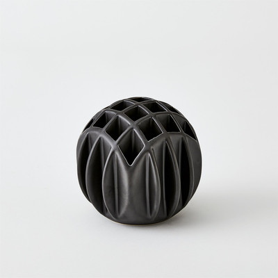 Studio A Bud Ball Vase - Matte Black - Sm