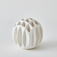 Studio A Bud Ball Vase - Matte White - Lg