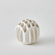 Studio A Bud Ball Vase - Matte White - Sm