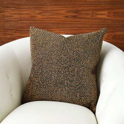 Studio A Bugle Beaded Pillow - Gold - Gunmetal