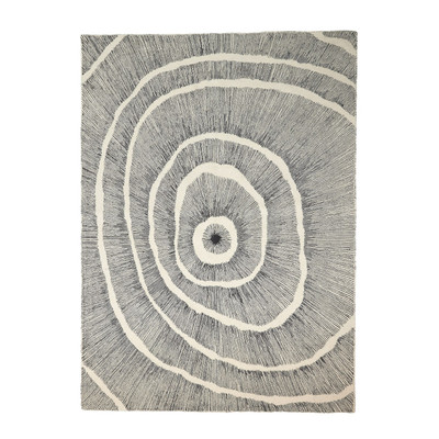 Studio A Burst Rug - Ivory - Black - 8 x 10