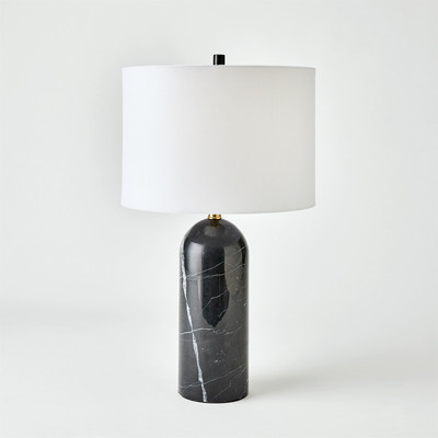 Studio A Callanish Marble Lamp - Black - Lg