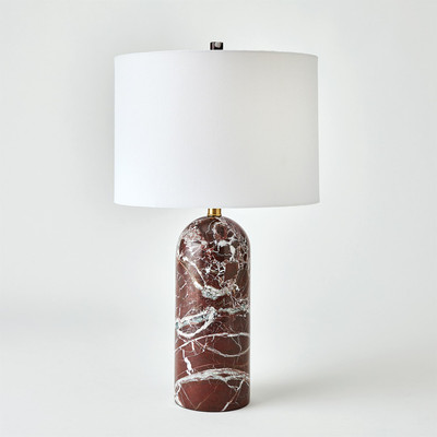 Studio A Callanish Marble Lamp - Maroon - Lg
