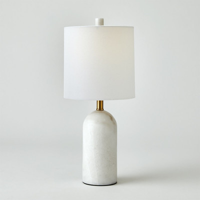 Studio A Callanish Marble Lamp - White - Sm