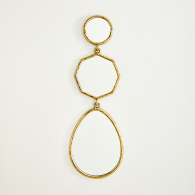 Studio A Cascade Mirror - A - Shiny Brass