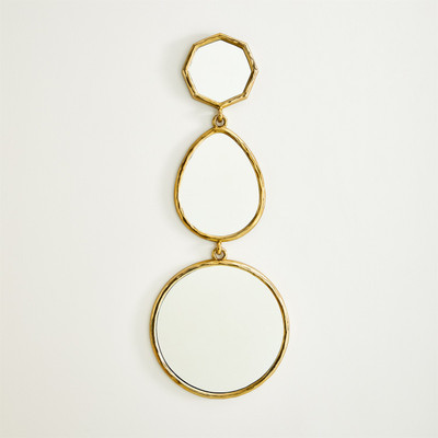 Studio A Cascade Mirror - B - Shiny Brass