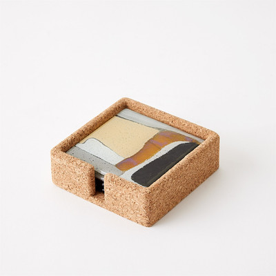 Studio A Cashmere Glass Coaster Set