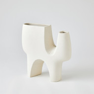 Studio A Cassel Vase - Matte White - Lg