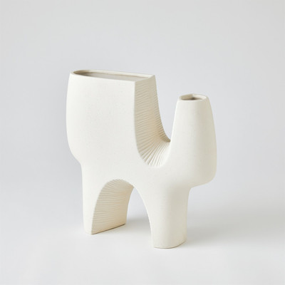Studio A Cassel Vase - Matte White - Lg