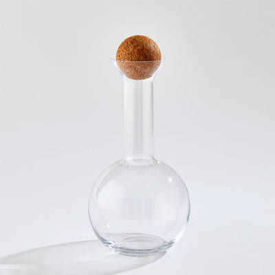 Studio A Chemistry Round Decanter w - Cork Stopper