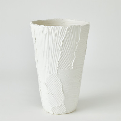 Studio A Chip Vase - Matte White - Tall