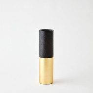 Studio A Collins Vase - Matte Black - Gold Metallic - Sm