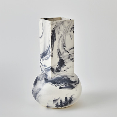 Studio A Crocus Vase - Blue Marble - Lg