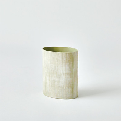 Studio A Cross Hatch Vase - Celery - Sm