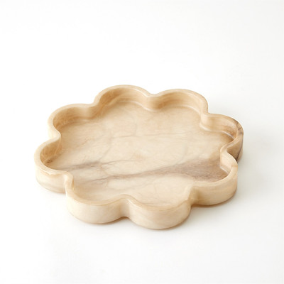 Studio A Cumulus Alabaster Tray - Cream - Lg
