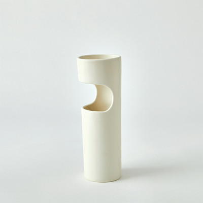 Studio A Cut Away Vase - Matte White - Lg