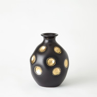 Studio A Dimples Vase - Black - Round