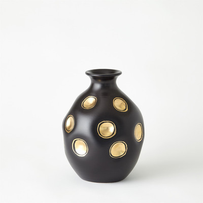 Studio A Dimples Vase - Black - Round