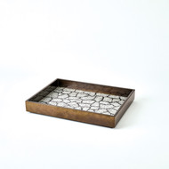 Studio A Eggshell Tray - Antique Gold Leaf - Sm