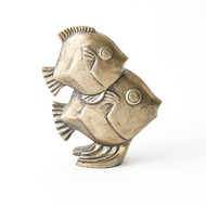 Studio A Fishy Sculpture - Antique Brass