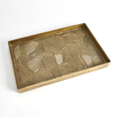 Studio A Flora Tray - Antique Brass