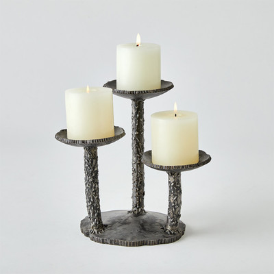 Studio A Forest Blossom Candle Holder - Natural Iron