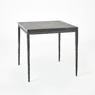 Studio A Forrester Side Table - Blackened - Flamed Marble