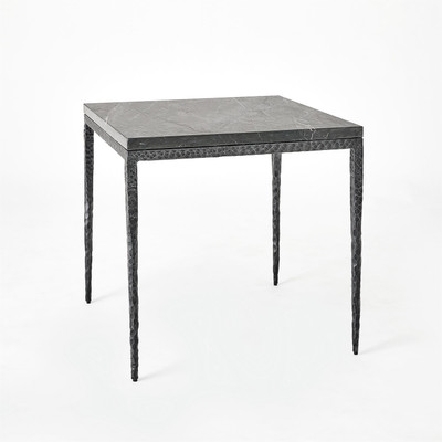 Studio A Forrester Side Table - Blackened - Flamed Marble
