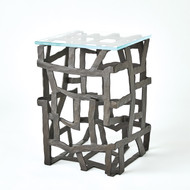 Studio A Fragments End Table - Blackened Iron