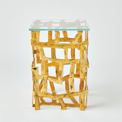 Studio A Fragments End Table - Gold Leaf
